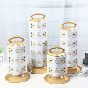 Premium Tower Extension Socket with USB Ports & Individual Switches