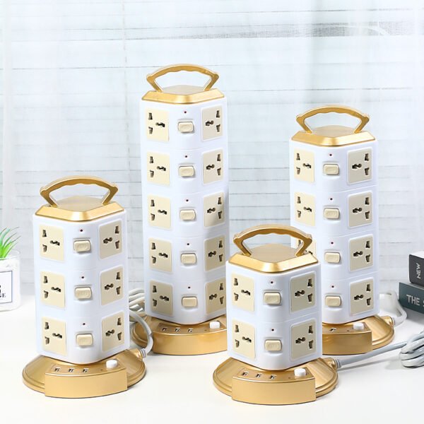 Premium Tower Extension Socket with USB Ports & Individual Switches